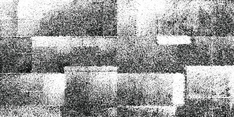 Grunge halftone rectangular blocks – faded vector background.