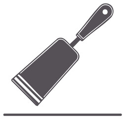 Abstract Spatula Icon Kitchen Utensil Equipment Design Clean Simple Illustration Isolated for Graphic Projects
