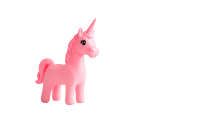 Pink unicorn Isolated transparent on white background