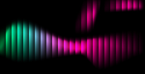 Abstract Color Burst: A vibrant interplay of teal and magenta hues dances against a deep black backdrop, creating a mesmerizing visual experience.