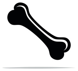 Fototapeta premium Stylized Black Bone Graphic Icon Design for Veterinary Animal Health and Pet Care Themes
