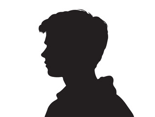 Teenager silhouette icon vector illustration solid black symbol for student life