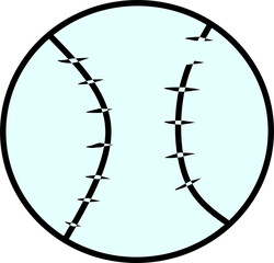 vector illustration of a baseball 