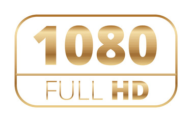 1080 full hd golden logo for high-definition display quality.