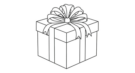 Obraz premium Illustration of a gift box with a ribbon