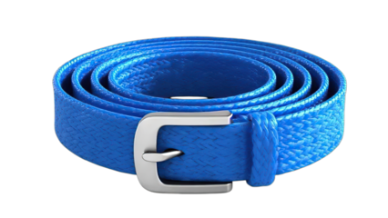 blue leather belt