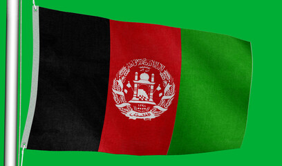 Afghanistan National Flag with Emblem