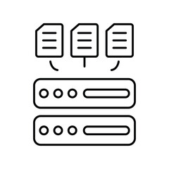 Data Collection thinline icon , vector, pixel perfect, illustrator file 
 