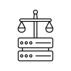 Data Ethics thinline icon , vector, pixel perfect, illustrator file 
