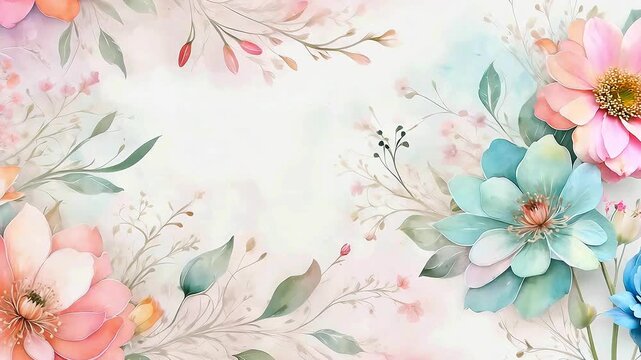 Abstract delicate vintage floral background in pastel tones, pink and green