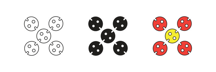 Electrical socket vector icon. Simple element illustration. Electrical socket icon