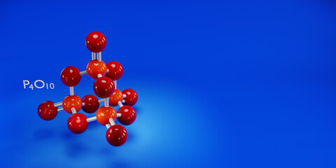 Molecule. Chemicals, micro and macronutrients. Periodic table of Mendeleev. 3d render.