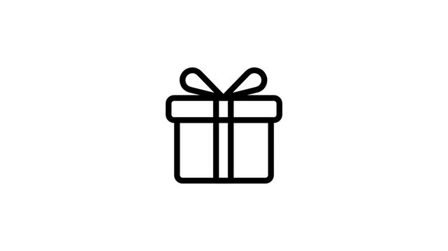 Giftbox icon animation. Reward animation. Icon animation.