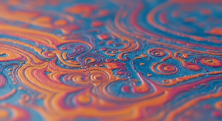 Abstract colorful swirls and patterns creating a unique textured background