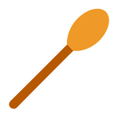 wooden spoon on white background