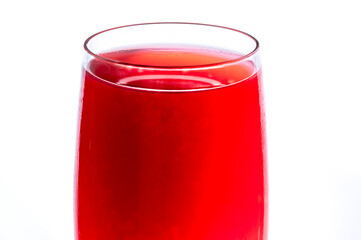 Fototapeta premium Fresh red fruit juice in a glass