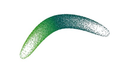 Abstract green curved shape design on white background graphic element