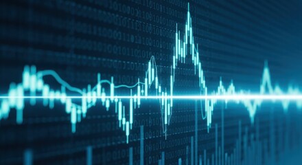 Dynamic financial chart depicting market fluctuations and data analysis for investments