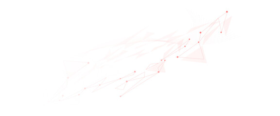 Vector white background with red lines and dots.