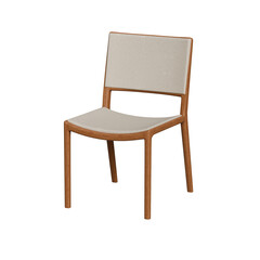 Porto wooden chair with beige upholstery