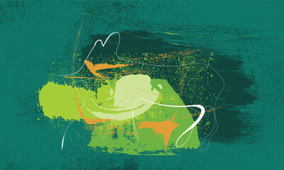 Oil Painting Abstraction, Abstract vectorial composition, vector oil painting art background, beautiful abstract , hand drawn pattern street Urban, street art, Abstract art graffiti t shirt graphics © Sukman