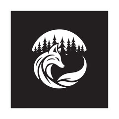 silver veil fox vector silhouette clip art drawing icons collections