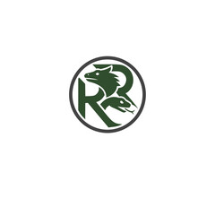Reptile Farm Logo - Dragon Lizard and Snake Head With Letter R Logo Vector icon 