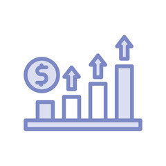 Revenue Chart duotone line icon , vector, pixel perfect, illustrator file 
