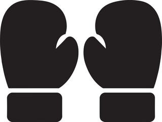 Silhouette vector of boxing gloves icon, perfect for sport, fitness, and martial arts design.