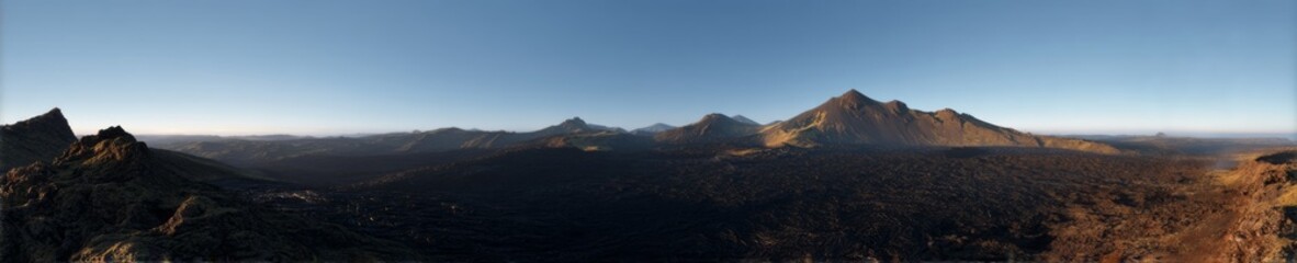 Exported volcanic landscape with lava hdri panoramic view equirectangular environment