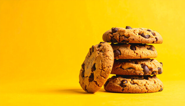 焼きたてのクッキーにチョコレートが溶け込む温かみを表現したカラフルな構図