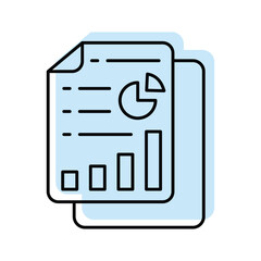 Obraz premium Financial Graph color shadow thinline icon , vector, pixel perfect, illustrator file 