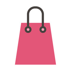 Pink Shopping Bag Icon