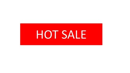 Hot Sale Red Banner isolated on white background