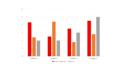 Business Bar Chart Graph isolated on white background