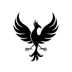 Golden Eagle. Golden Eagle simple black and white line art vector logo