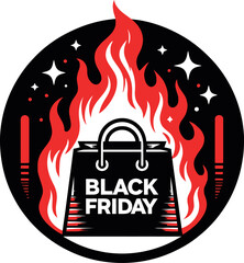 Black Friday Sale Shopping Vector