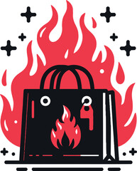 Black Friday Sale Shopping Vector