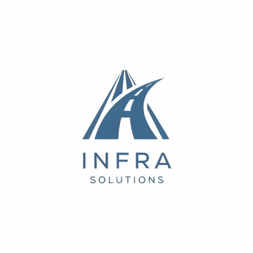 A stylized logo depicting a road merging into a triangular structure, representing infrastructure solutions.