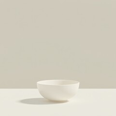 White Object Resting Minimalist Background with Gentle Lighting