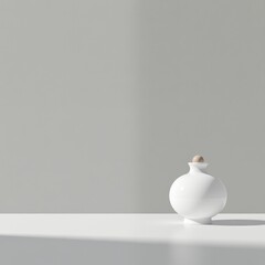 Elegant Minimalist White Sculpture with Retro Charm