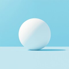 Minimalist White Sphere with Turquoise Accents Flat Design