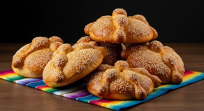 Traditional mexican bread stack