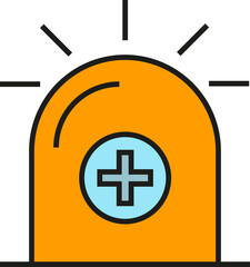 Obraz premium Ambulance Siren Light Icon 