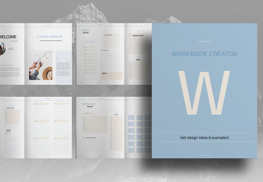 Work Book Planner Brochure Layout