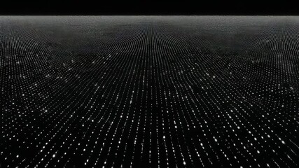 Abstract futuristic background of a digital grid with flowing data particles in cyberspace - Powered by Adobe