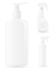 plastic spray bottle cartoon stock vector illustration isolated on white background