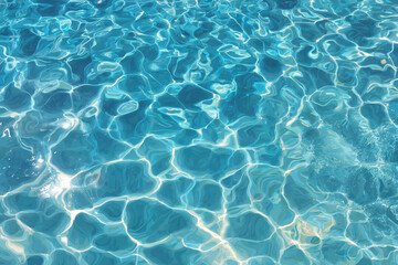 Blue water surface with light reflections showing texture and patterns