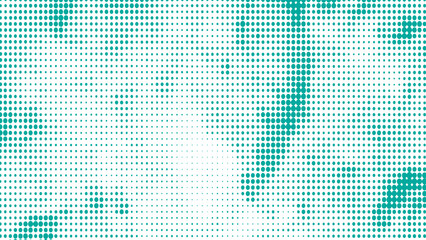 Fototapeta premium Abstract pop art comic style green halftone Vector. Green dotted spray vector illustration. Creative pattern vector halftone background. Blue dot spray gradation. 