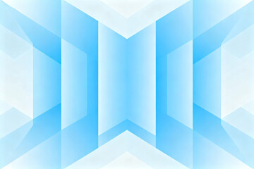 Abstract geometric pattern with blue and white angular shapes creating a symmetrical design